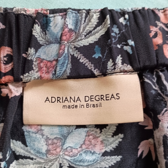 Adriana Degreas Black Floral Silk Midi Skirt - Picture 8 of 10